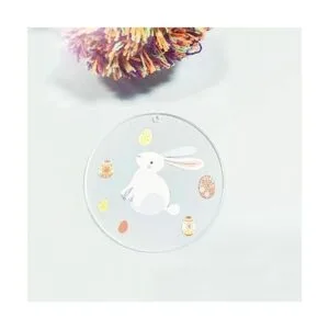 HESIN acrílico espacios en blanco llavero para vinilo 2.5