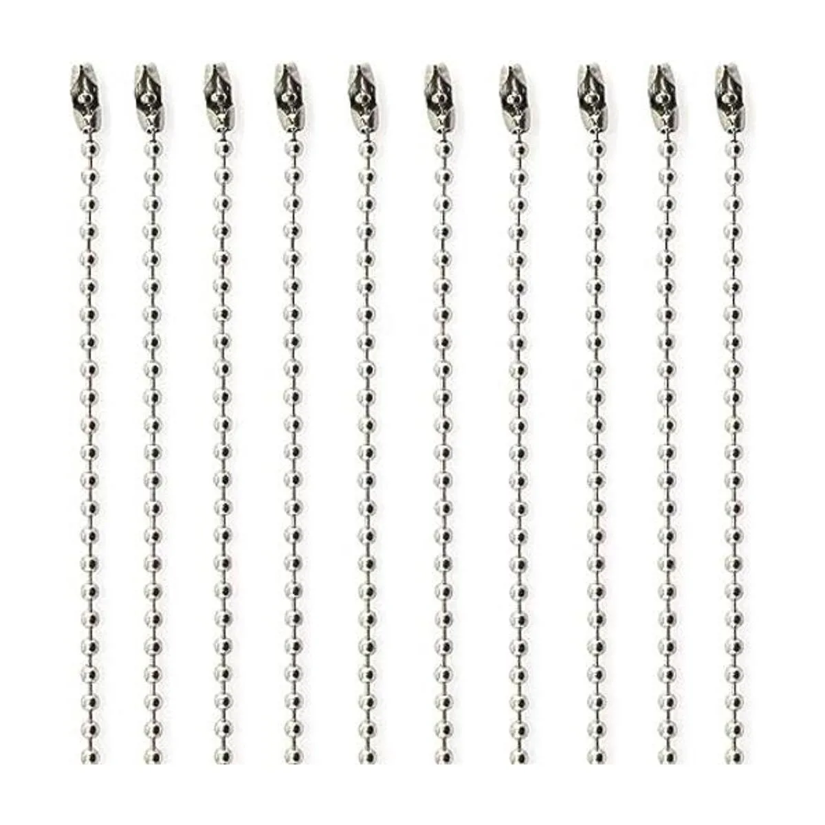 Tegg 10 piezas DIY tono plata 316L acero inoxidable 0.094_1