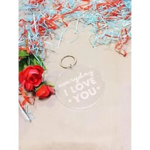 HESIN acrílico espacios en blanco llavero para vinilo 2.5