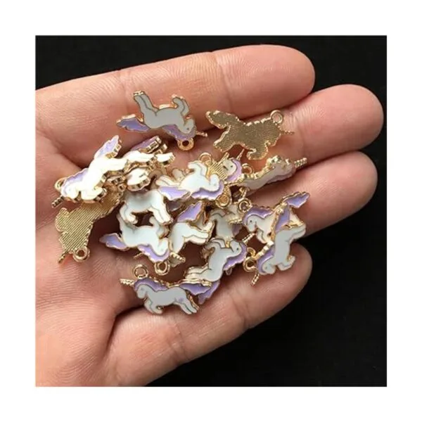 50 dijes chapados en oro y bonitos mini dijes esmaltados_4