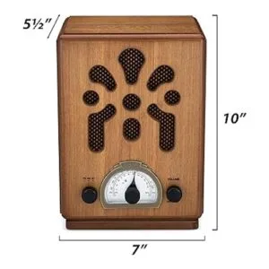 ClearClick Radio AMFM de estilo retro clásico vintage con_4