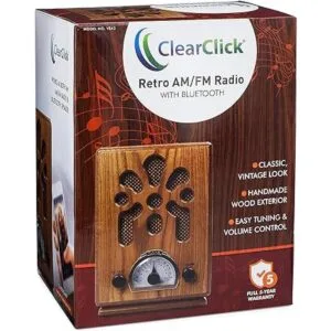 ClearClick Radio AMFM de estilo retro clásico vintage con_5