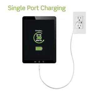 Tomacorriente doble Leviton T5635E para pared con cargador_5