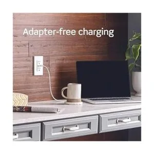 Tomacorriente doble Leviton T5635E para pared con cargador_3