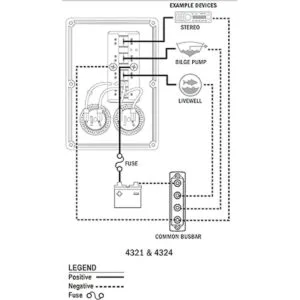 Blue Sea Systems 4321 Circuit Breaker Switch Panel Black_3