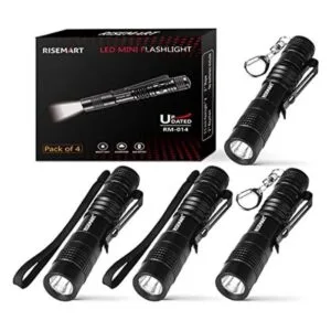 Linterna de llavero RISEMART pequeño mini bolsillo llevó