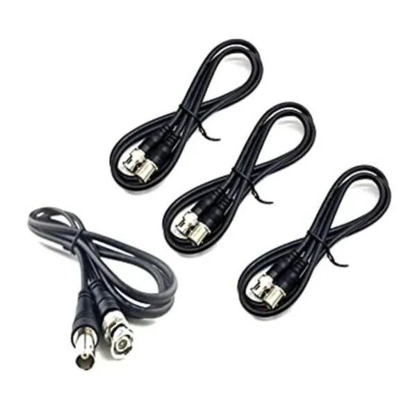 BeElion Paquete de 4 cables de línea coaxial BNC macho a_1