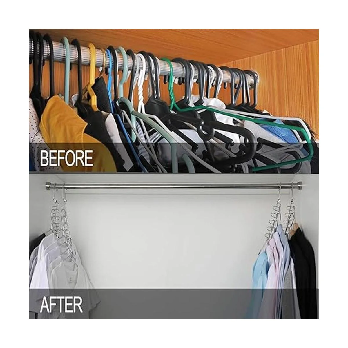 Meetu Percha mágica de ropa para ahorrar espacio