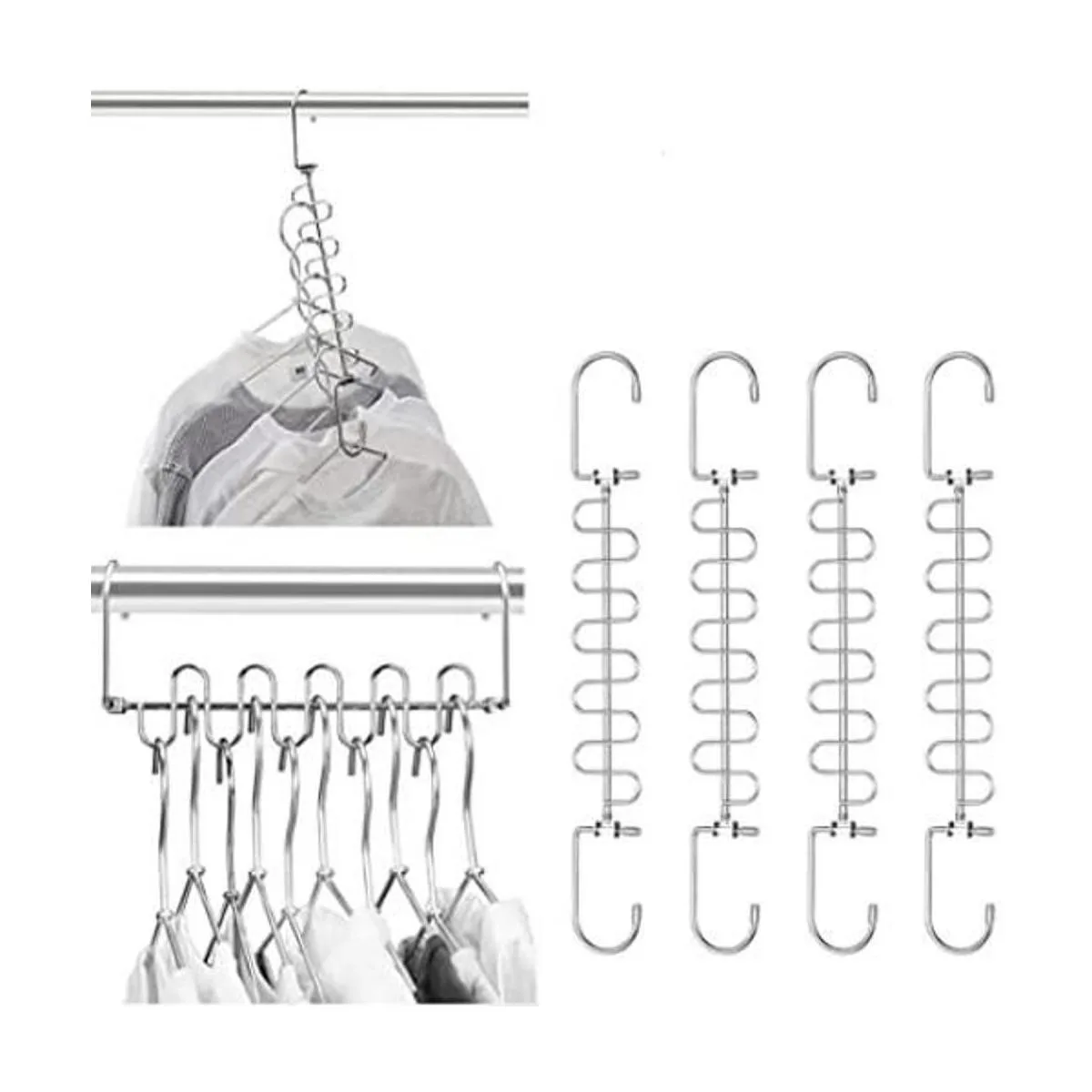 Meetu Percha mágica de ropa para ahorrar espacio