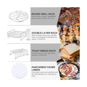 Accesorios para freidora de aire juego de 12 apto para_3