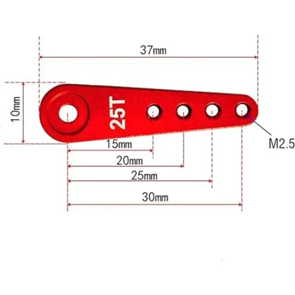 ShareGoo 25T Metal Servo Bocina Extensión Brazo de_3