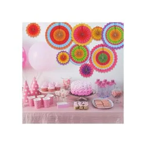 24 coloridos ventiladores de papel colgantes con ruedas_5