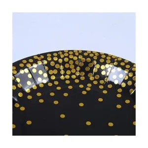 Aneco 60 platos de papel desechables de bronce negro de 7_3