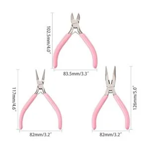 SUNNYCLUE Juego de 3 alicates de joyería de precisión