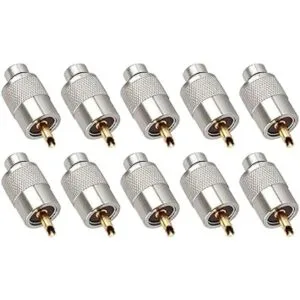 Paquete de 10 conectores de soldadura UHF PL259 con_2