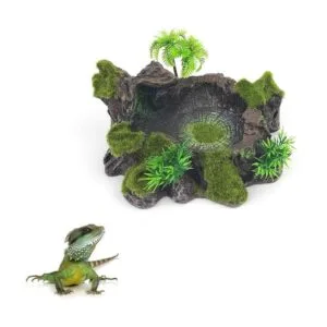 Plataforma de plástico para reptiles de resina diseño de