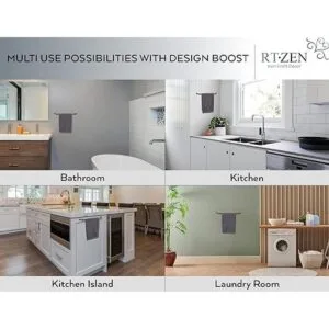 RTZEN Elegante soporte para toallas de mano de baño barra_5