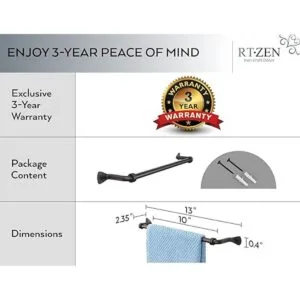 RTZEN Elegante soporte para toallas de mano de baño barra_4