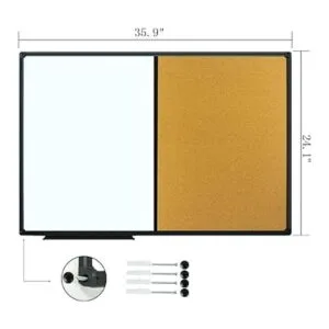 JILoffice Pizarra blanca y pizarra de anuncios combinada_2