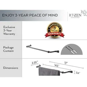 RTZEN Elegante toallero para baño barra de toalla de_4