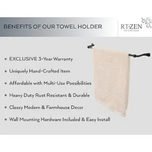 RTZEN Elegante toallero para baño barra de toalla de_2