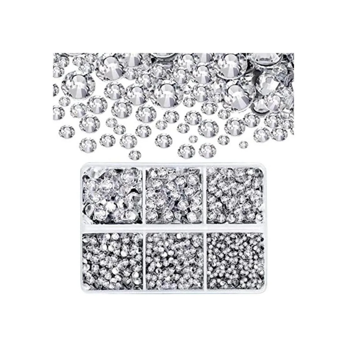 4000 piezas de diamantes de imitación termoadhesivos AB de_1