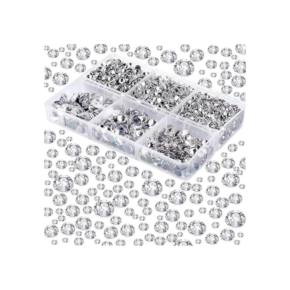 4000 piezas de diamantes de imitación termoadhesivos AB de_2