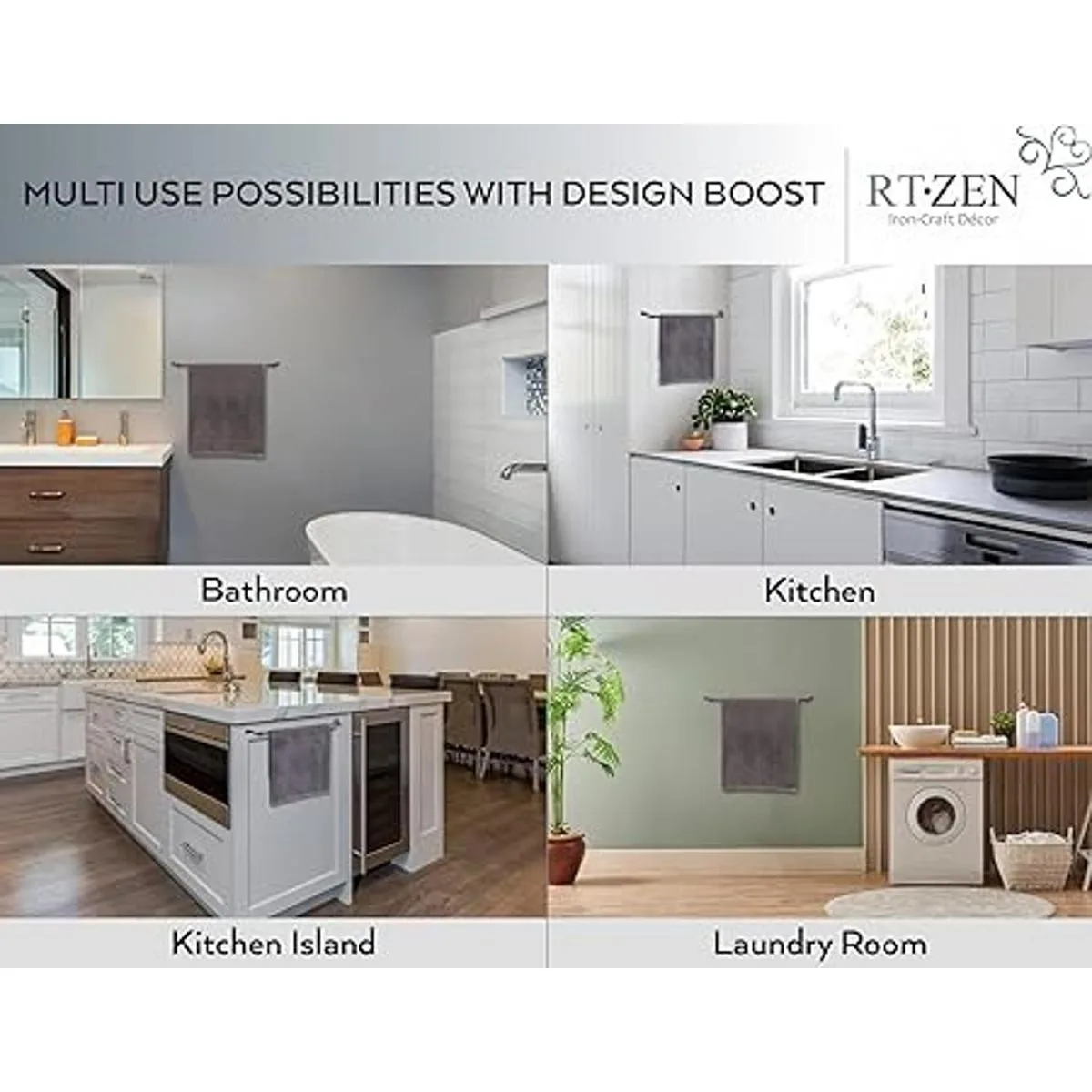 RTZEN Elegante toallero para baño barra de toalla de_5