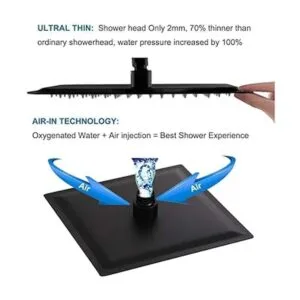 POP SANITARYWARE Juego de grifo de ducha negro mate_4