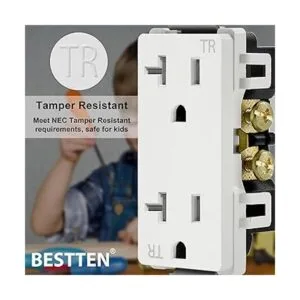 BESTTEN Toma de corriente de pared de 20 amperios_3