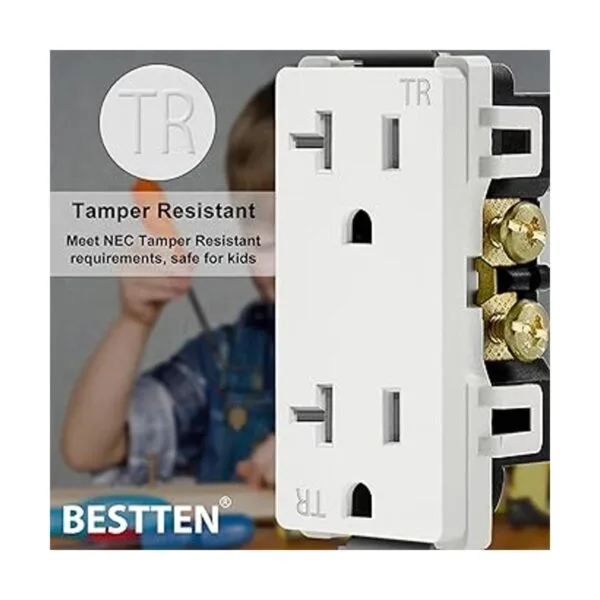 BESTTEN Toma de corriente de pared de 20 amperios_3