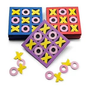 Tic Tac Toe paquete a granel de 24 5 x 5 pulgadas de