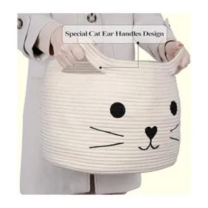 HiChen Canasta de almacenamiento tejida con cuerda de_3