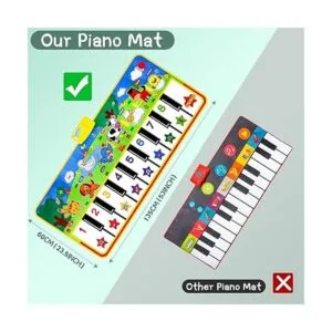 M SANMERSEN Tapete para piano 53 x 23 pulgadas juguetes_4