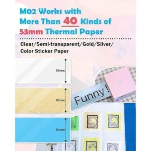 Phomemo Minimpresora inálambrica de bolsillo con_3