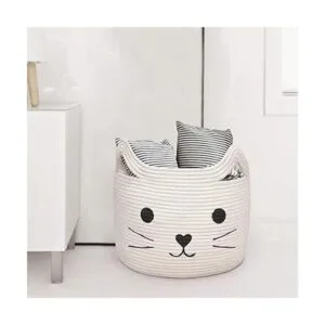 HiChen Canasta de almacenamiento tejida con cuerda de_5