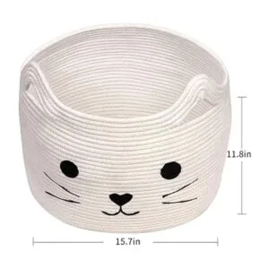 HiChen Canasta de almacenamiento tejida con cuerda de_2