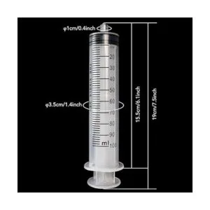DEPEPE 2 jeringas de plástico grandes de 3.4 fl oz con 2