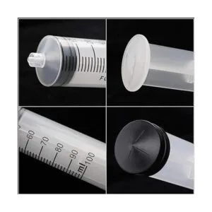 DEPEPE 2 jeringas de plástico grandes de 3.4 fl oz con 2