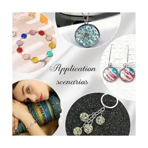 PH PandaHall 100 piezas de conectores de cabujón de acero