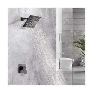 POP SANITARYWARE Juego de grifo de ducha negro mate_2