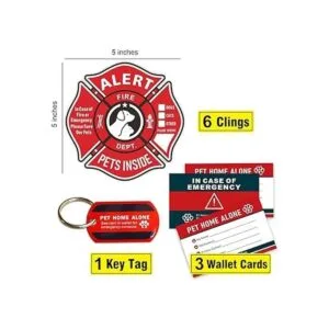 Pegatinas de alerta para mascotas estáticas calcomanías_2