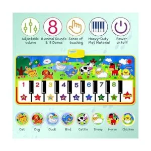 M SANMERSEN Tapete para piano 53 x 23 pulgadas juguetes_2