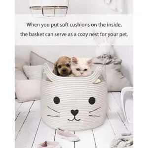 HiChen Canasta de almacenamiento tejida con cuerda de_4