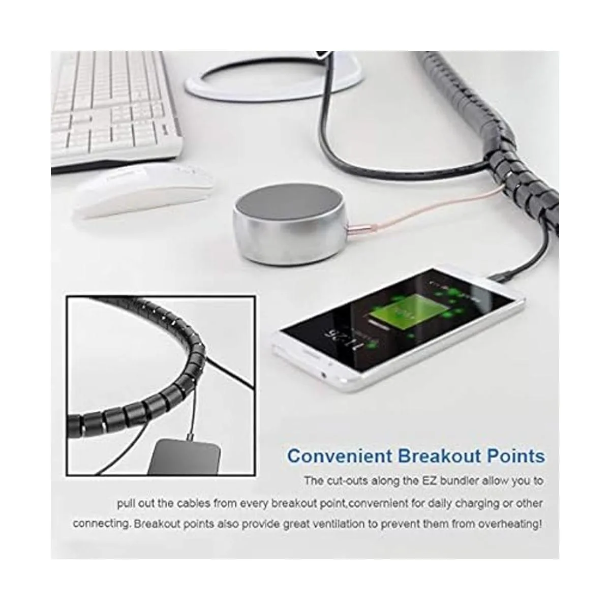 Paquete de cables de 10 pies de diámetro con clip de_5