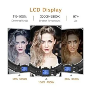 Anillo de luz anillo de pantalla LCD bicolor de 19_3