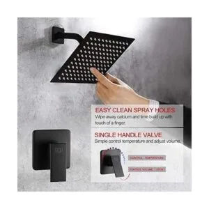 POP SANITARYWARE Juego de grifo de ducha negro mate_3