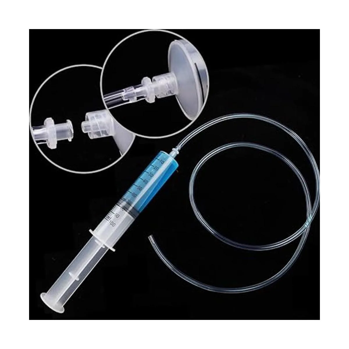 DEPEPE 2 jeringas de plástico grandes de 3.4 fl oz con 2