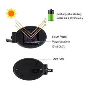 Luces solares de jardín de metal para decoración de patio