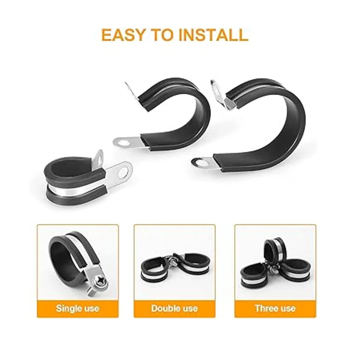 Kit surtido de abrazaderas de cable 50 abrazaderas